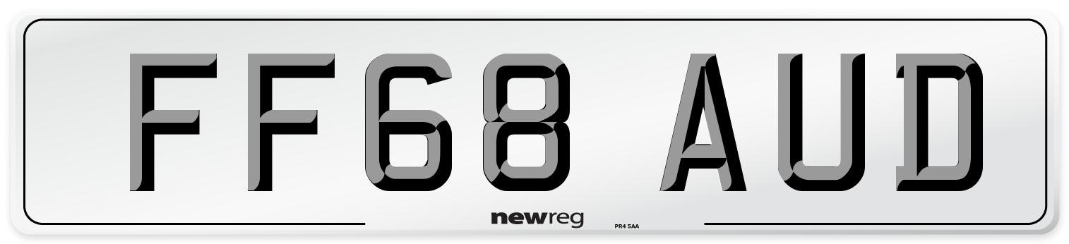 FF68 AUD Number Plate from New Reg